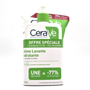 Crème Lavante Hydratante CeraVe 473 ml + recharge