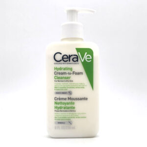 Crème Moussante Nettoyante Hydratante CeraVe – Nettoyant Visage Peaux Normales à Sèches 236 ml