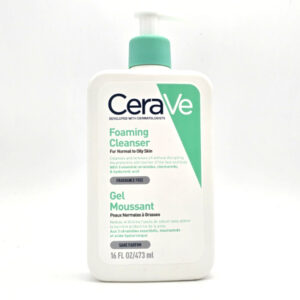 Gel Moussant CeraVe Peaux Normales à Grasses – Nettoyant Visage Sans Parfum 473 ml