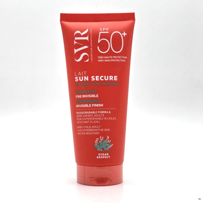 SVR Sun Secure Lait SPF 50+ , Lait Solaire Hydratant Visage & Corps